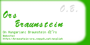 ors braunstein business card